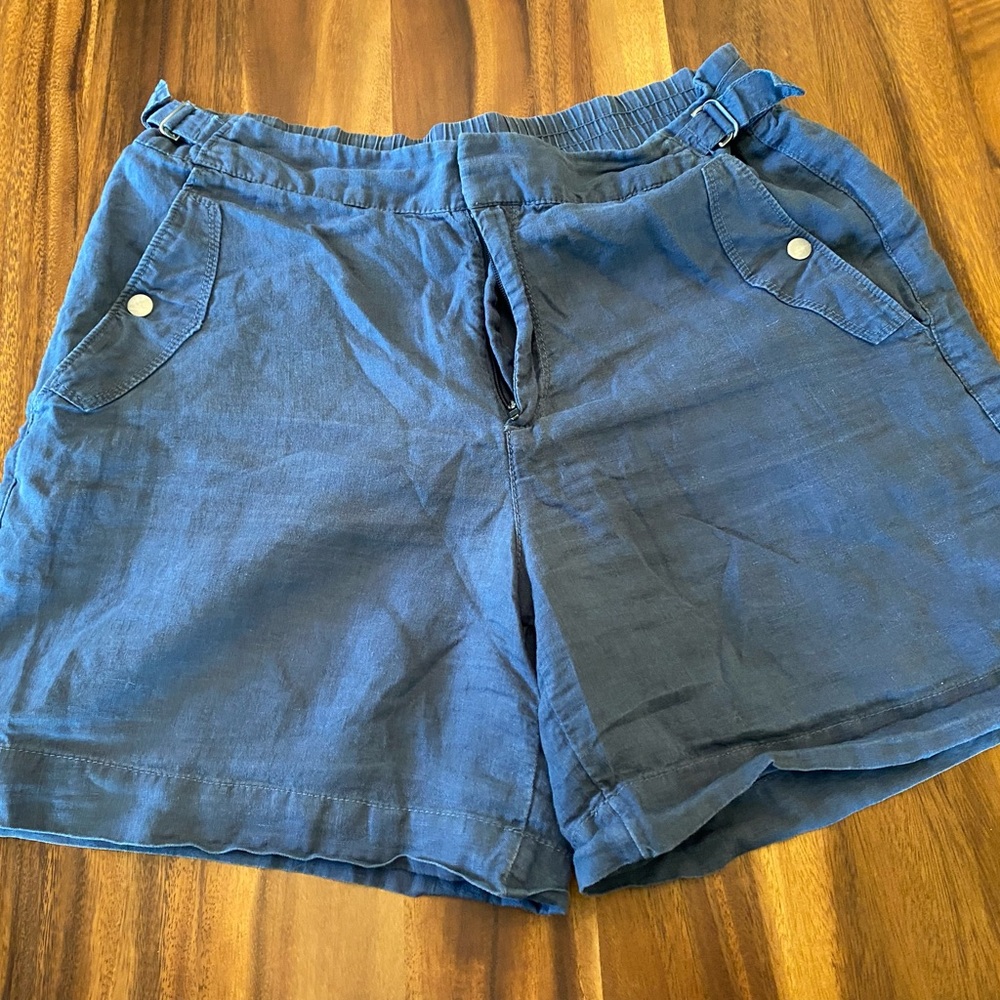 Athleta Linen Adjustable Waist Shorts